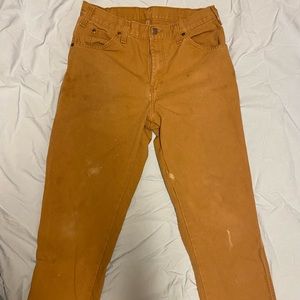 Dickies Warming duck utility pants, rinsed brown duck